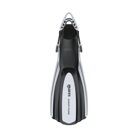 Fins Avanti Pure Grey with Blue bungee