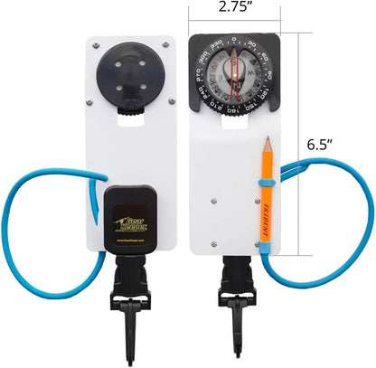 Diving Slate with compass and retractor